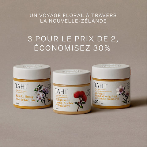 Le Trio floral de Tahi Pōhutukawa, Kānuka, Multifloral MGO 50+