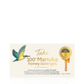 manuka honey lozenges box with a beautiful bird and a medicinal-looking box. Manuka lozenges certified UMF 15+, pack of 8